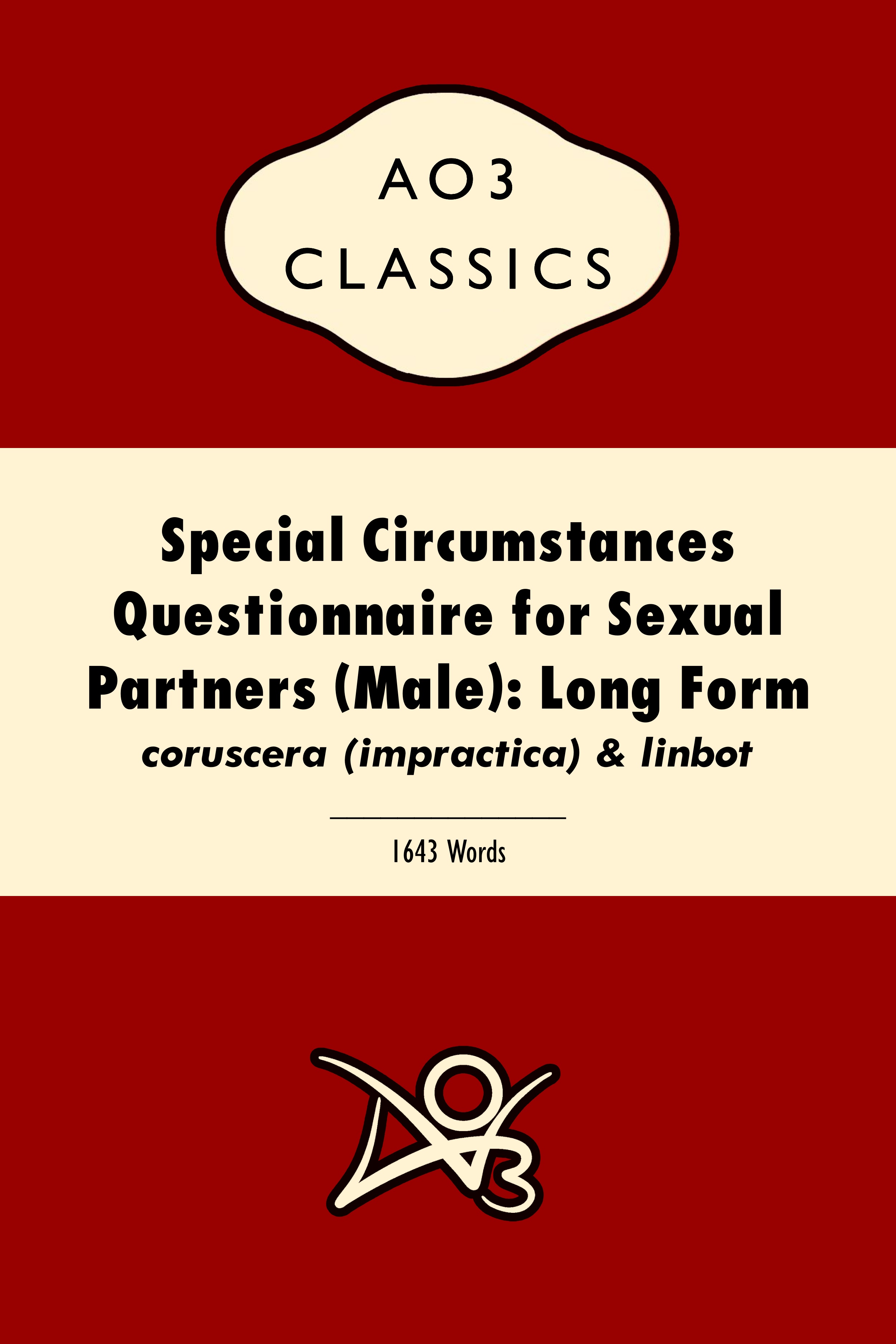 Special Circumstances Questionnaire for Sexual Partners (Male): Long Form